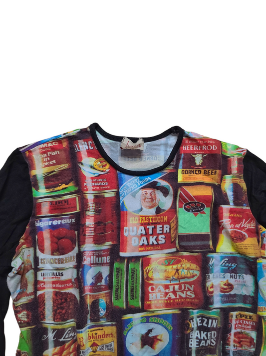Printed cybery2k archive maximalist top