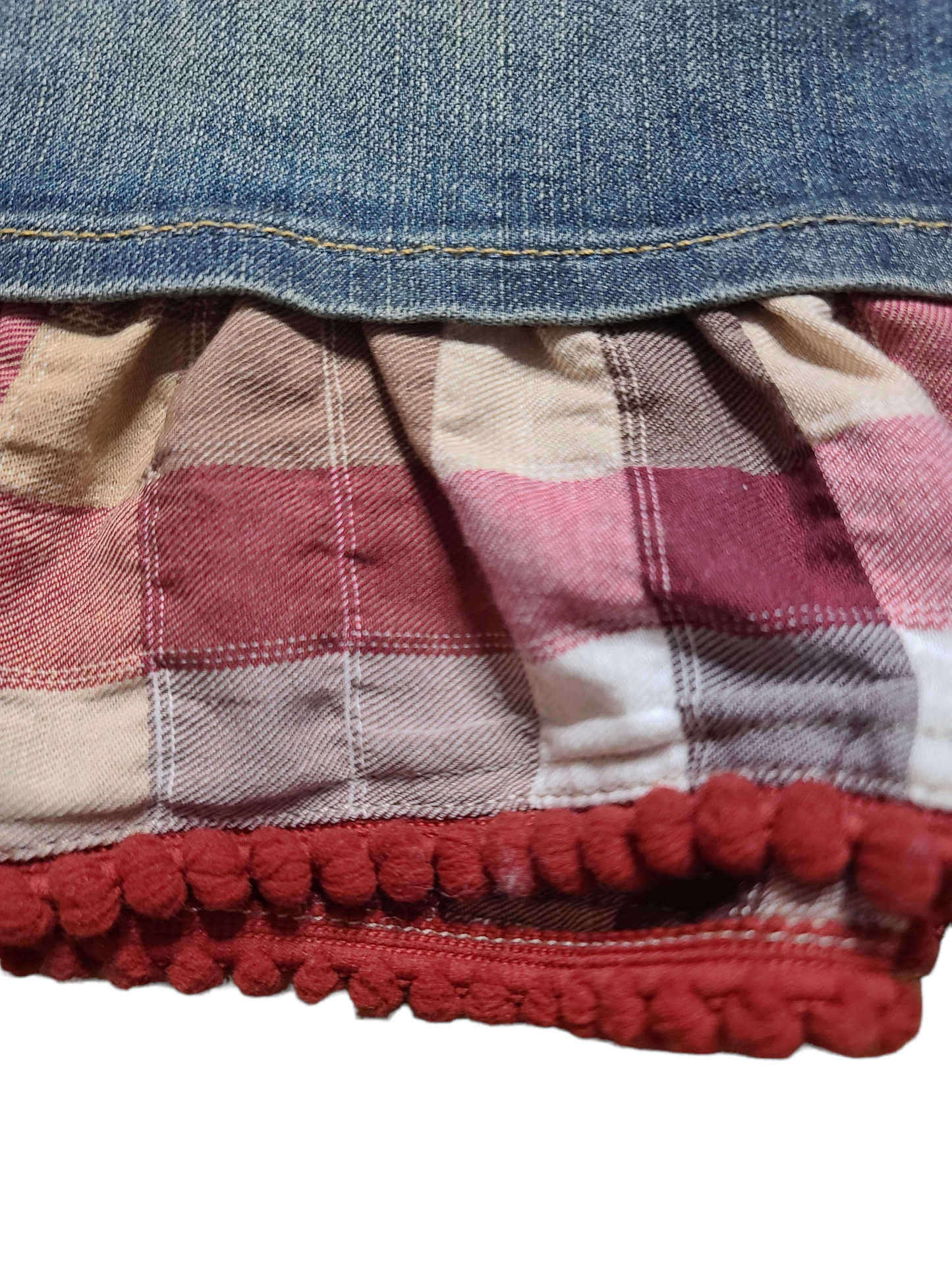 y2k mini skirt in plaid denim