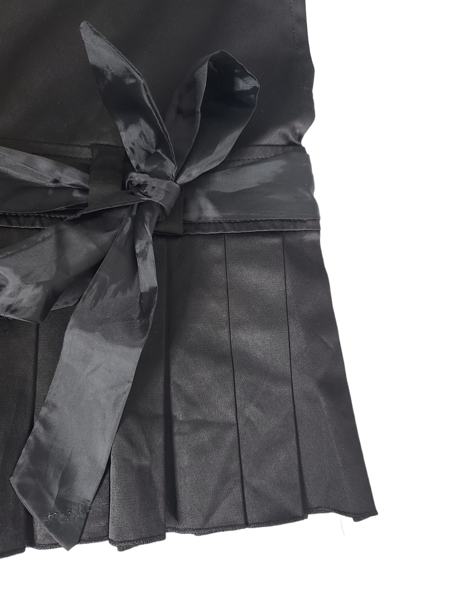 Y2k coquette pleated black mini skirt