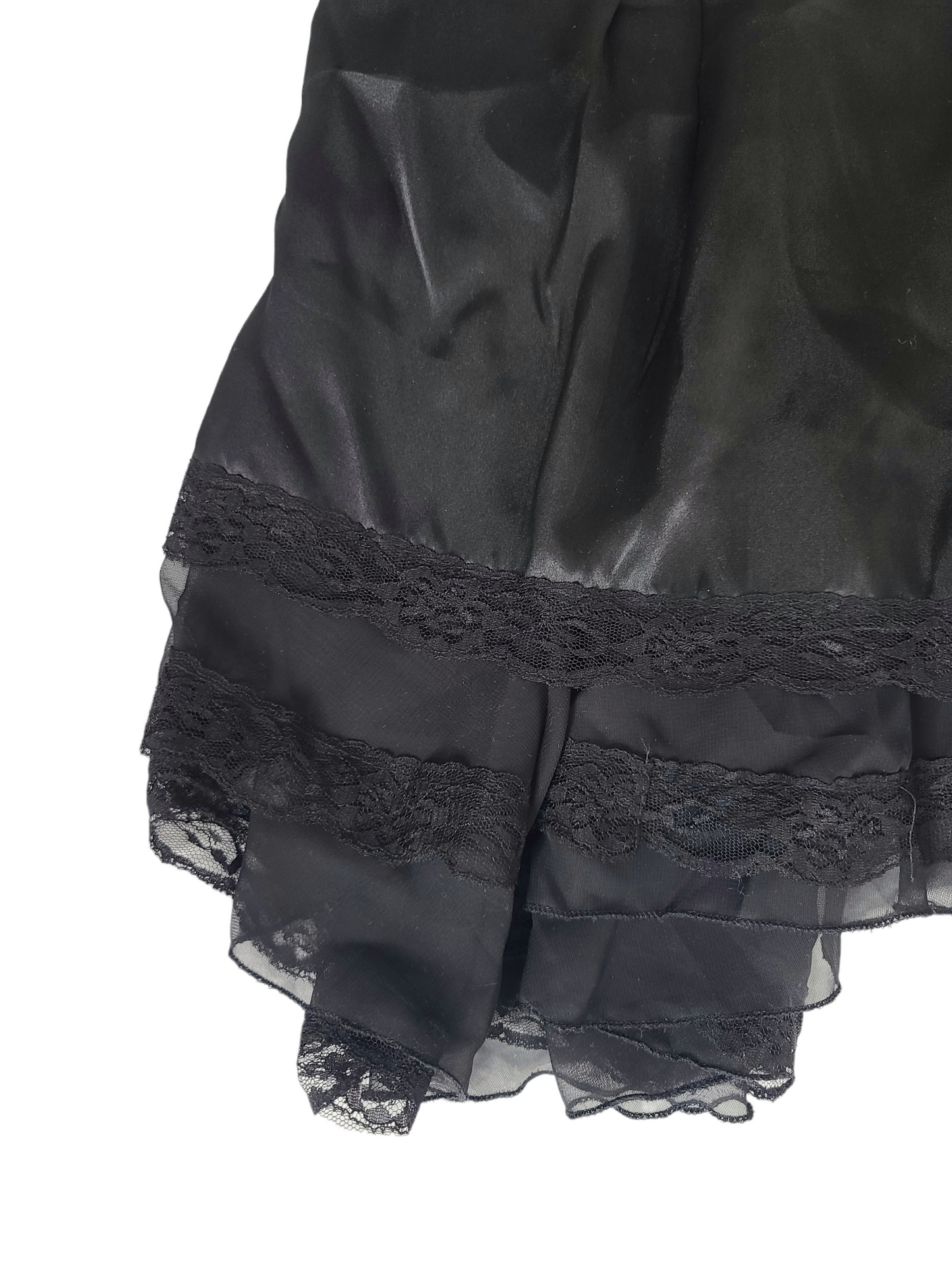 y2k mini skirt satin lace