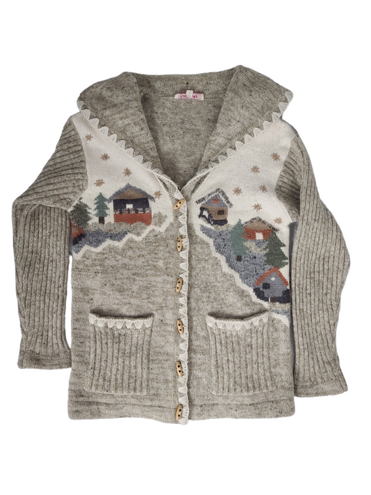 Cottagecore sweater vintage cardigan France winter pattern Christmas comfy preppy old money