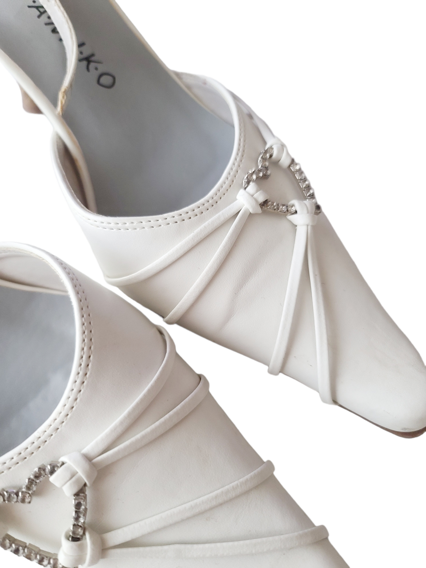 Coquette white heels shoes mcbling y2k