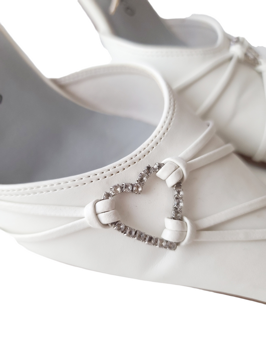 Coquette white heels shoes mcbling y2k