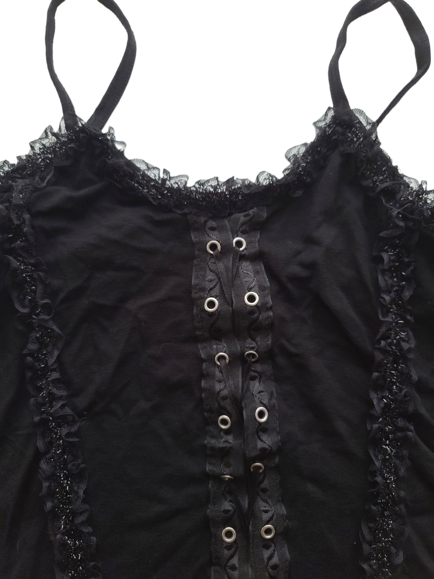 Y2k coquette balletcore lace top