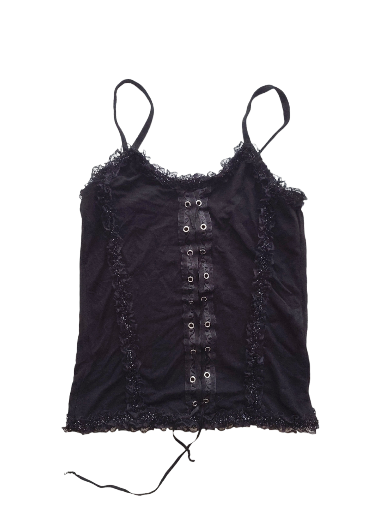 Y2k fairy lace up lace top dentelle lacets made in france 