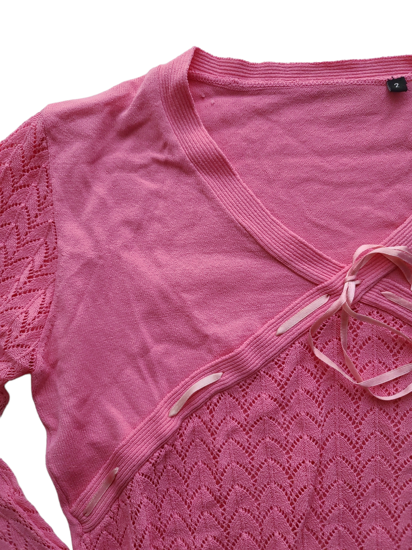 Y2k coquette pink sweater