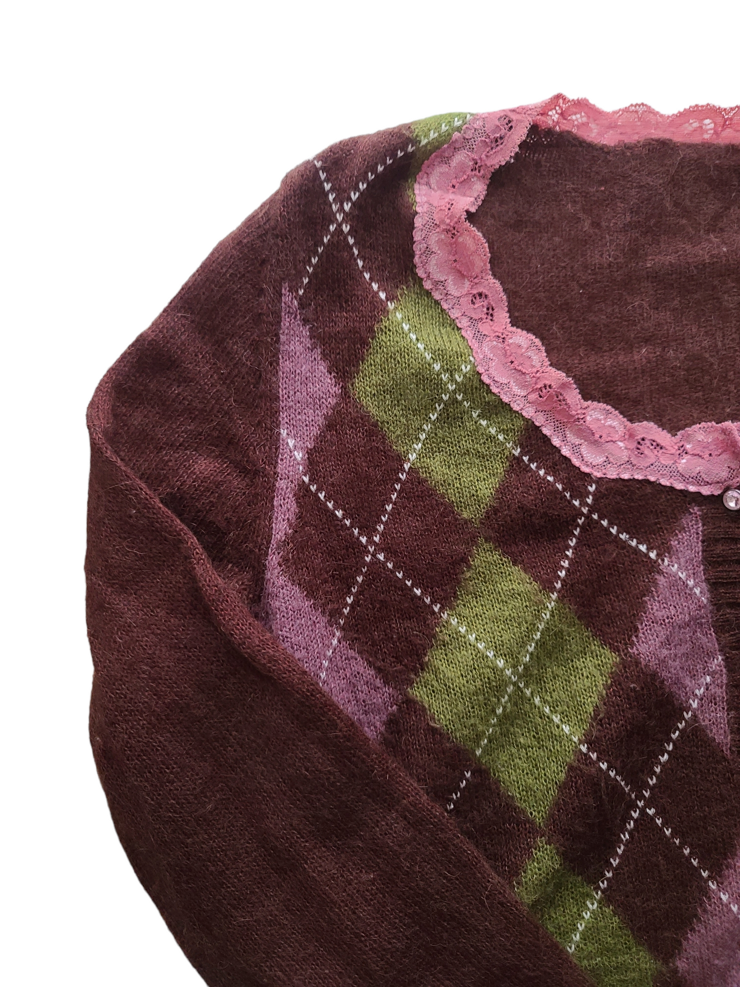 Vintage flirty jacquard cardigan