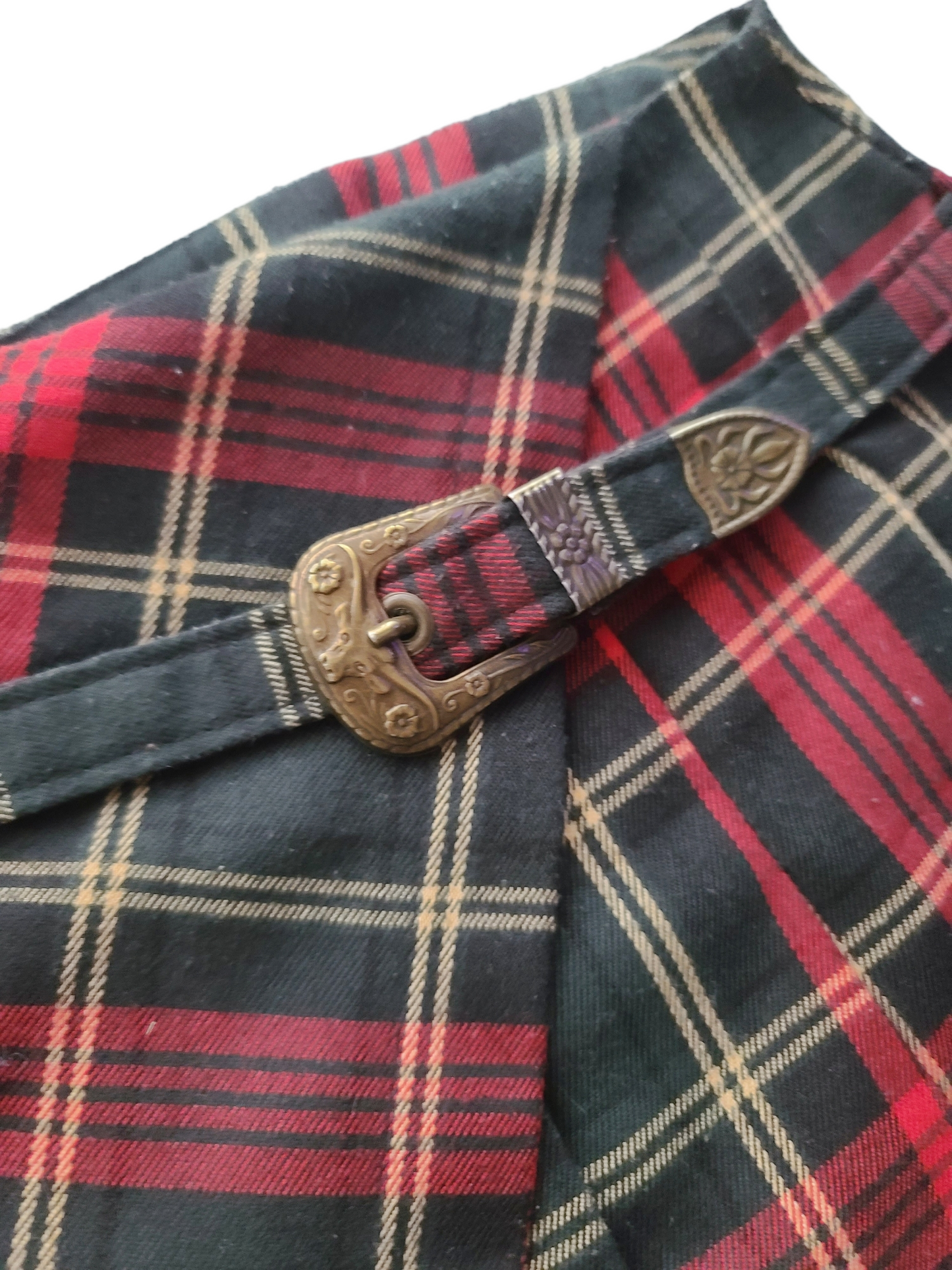 90s plaid grunge pleated skirt