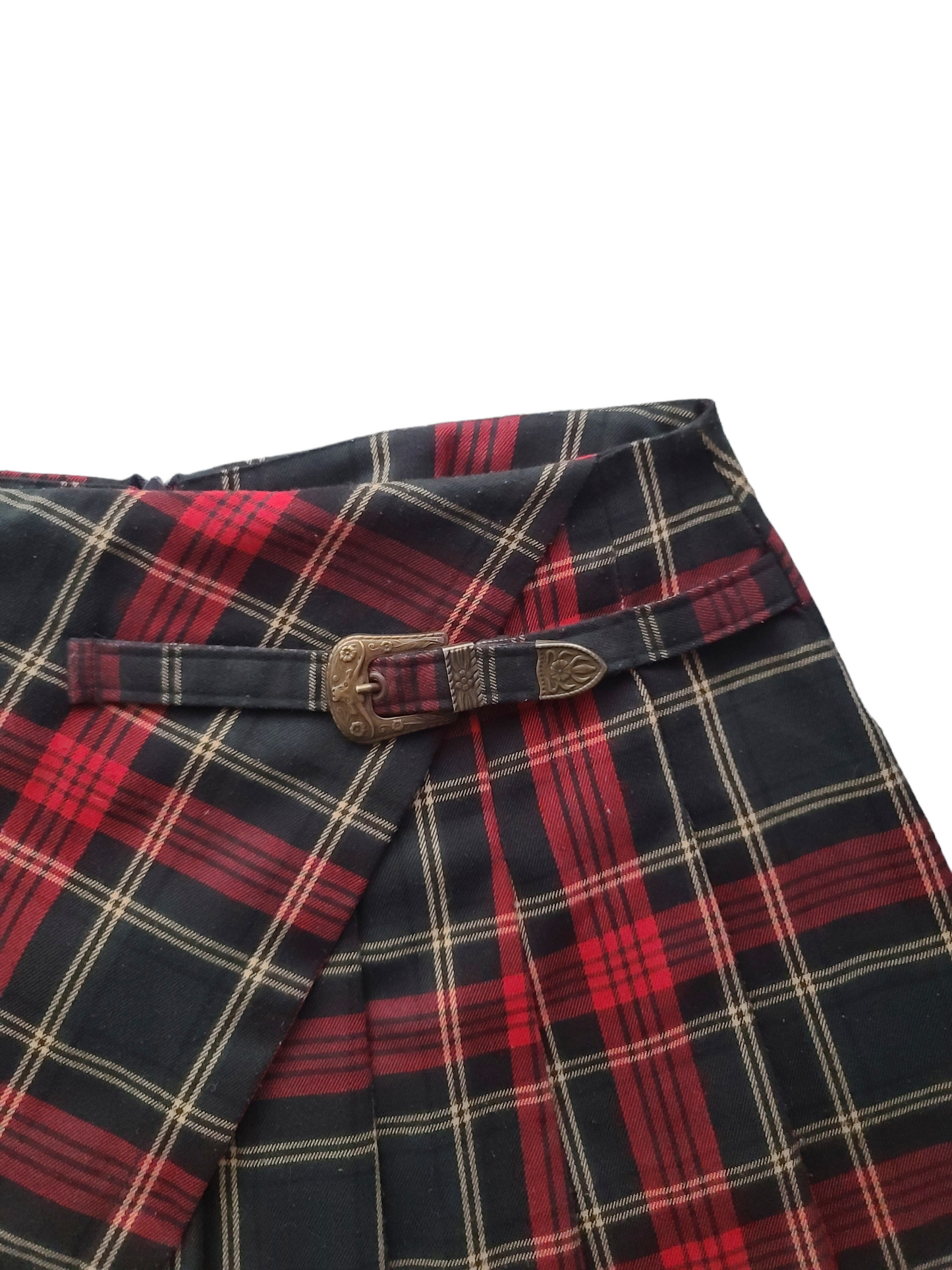 90s plaid grunge pleated skirt