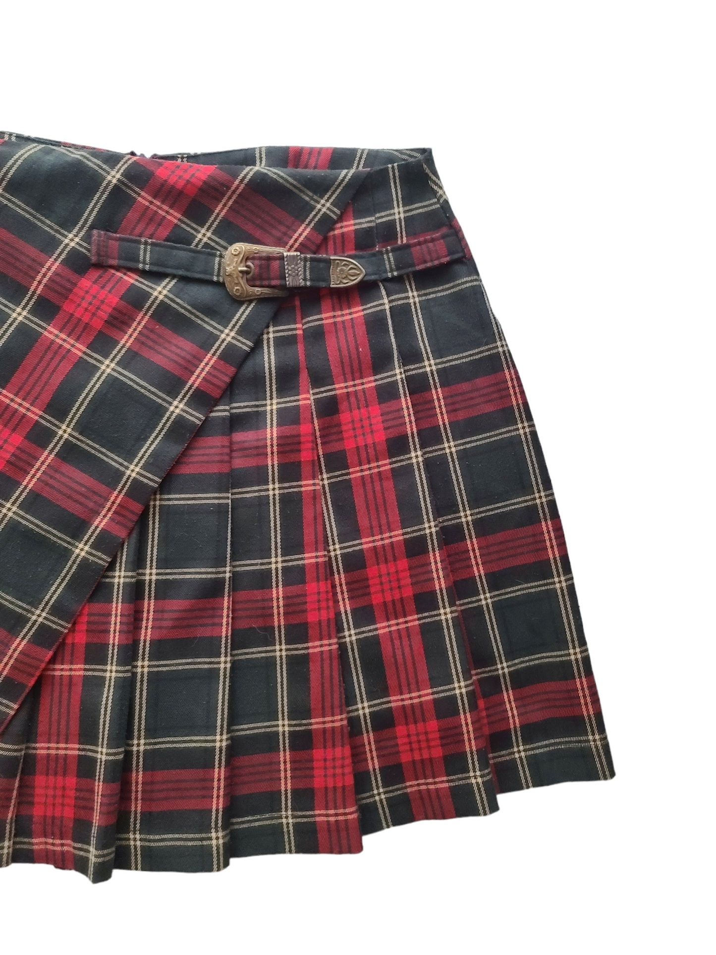 90s plaid grunge pleated skirt