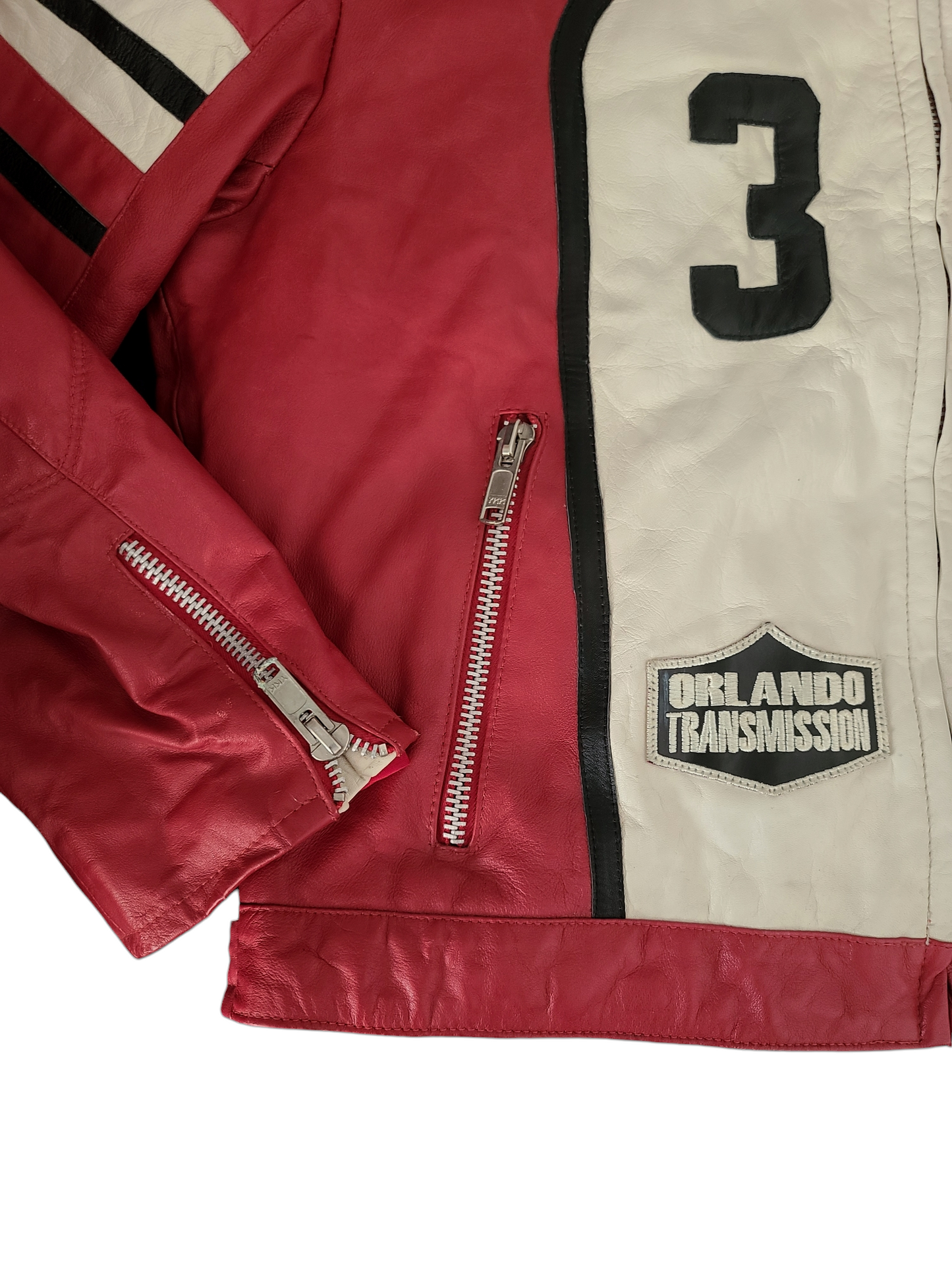 Red vintage biker jacket