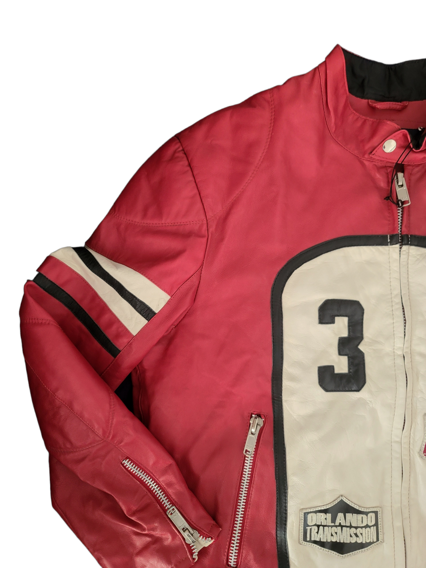 Red vintage biker jacket