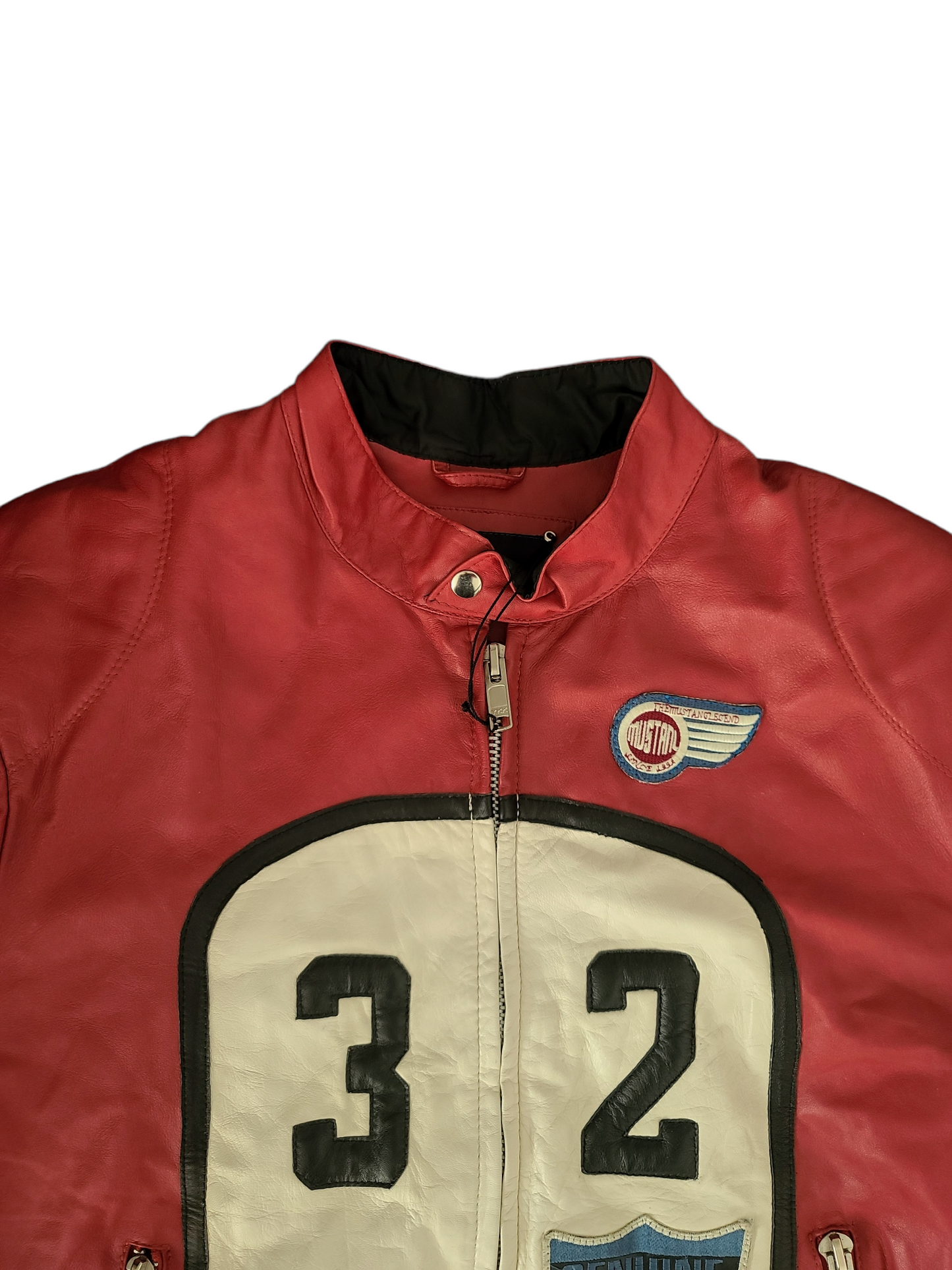 Red vintage biker jacket