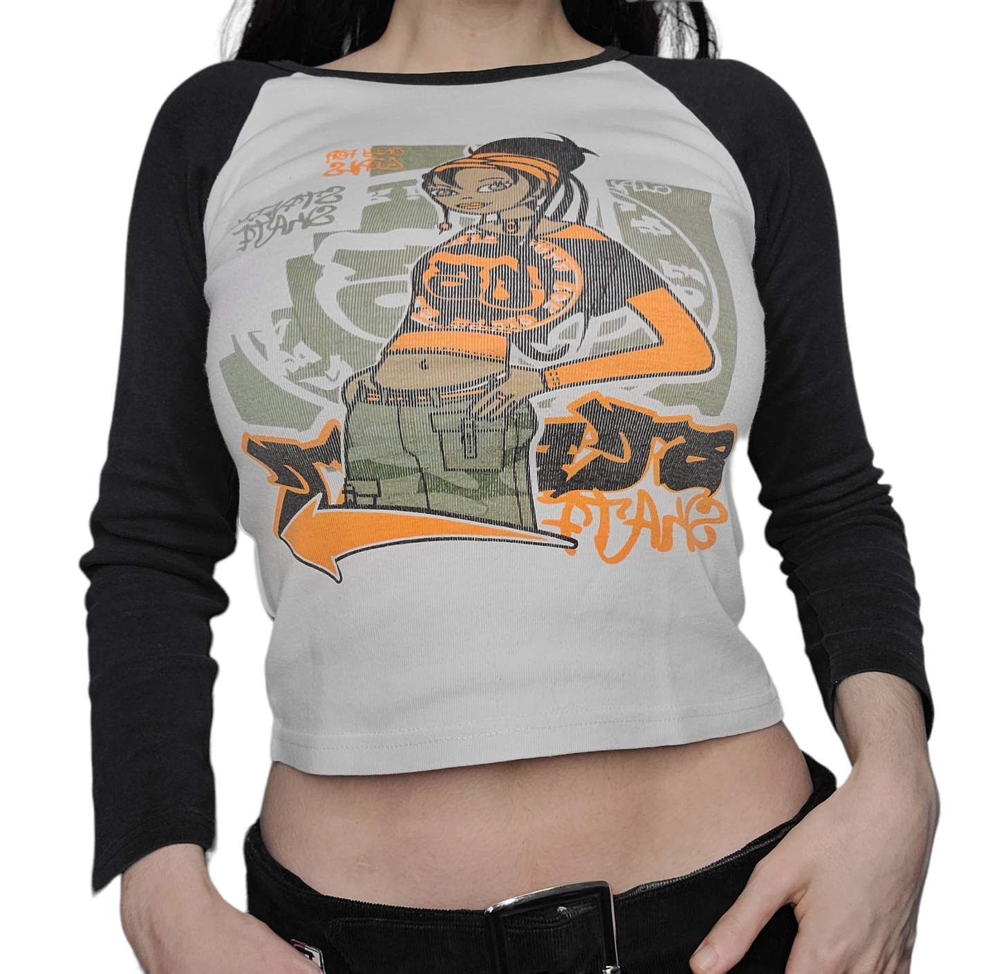 90s printed skater top