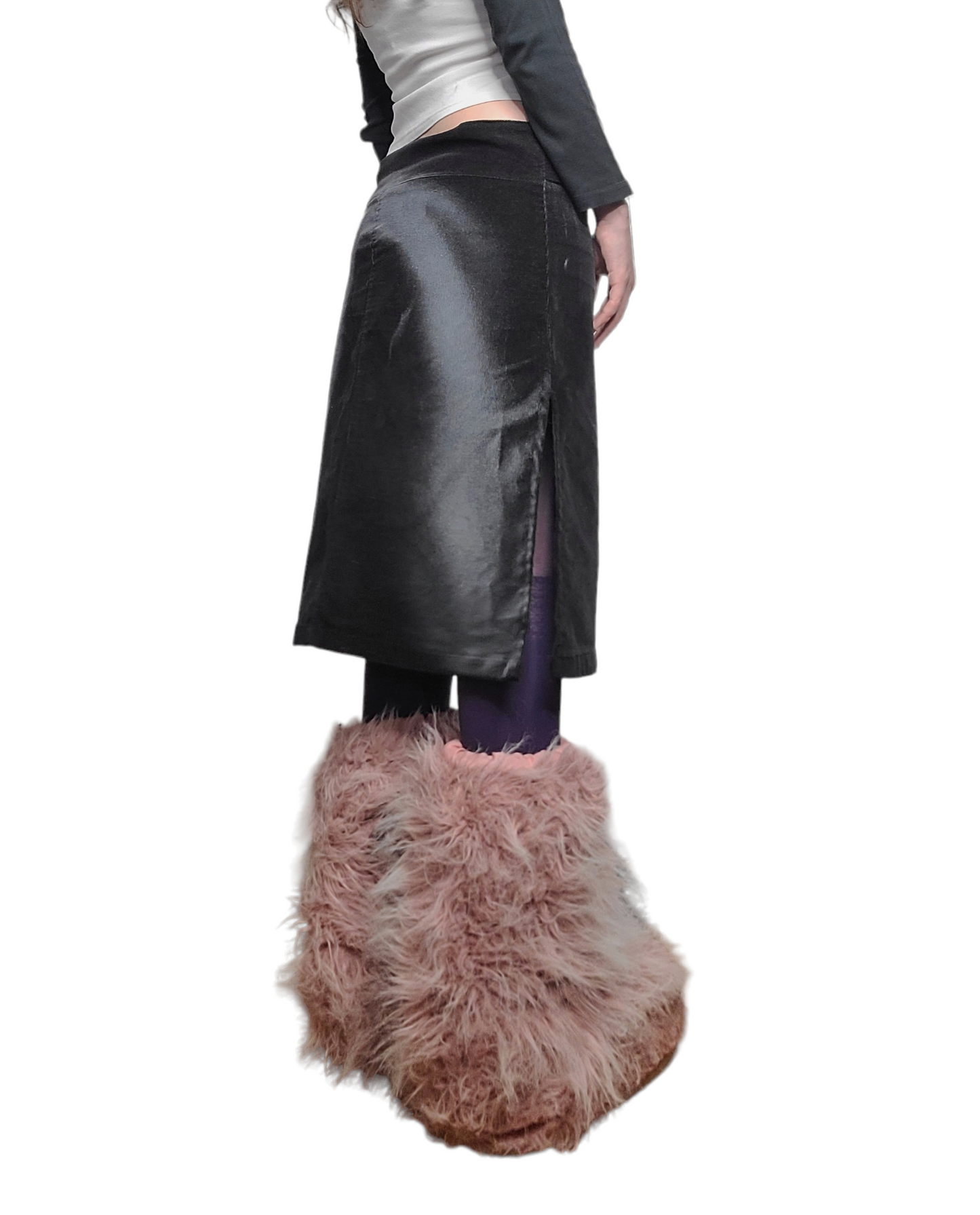 Y2k mcbling denim velvet skirt