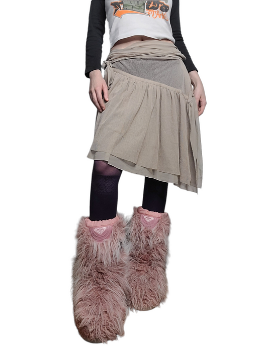 Mesh y2k harajuku dystopian skirt asymetric 