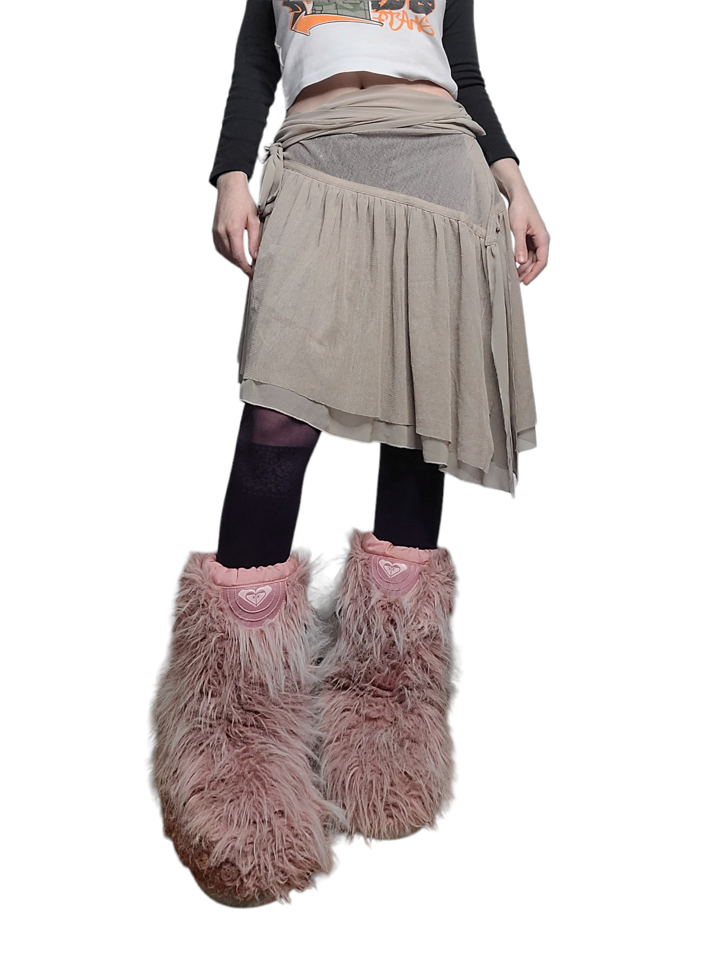 Y2k mesh dystopian skirt