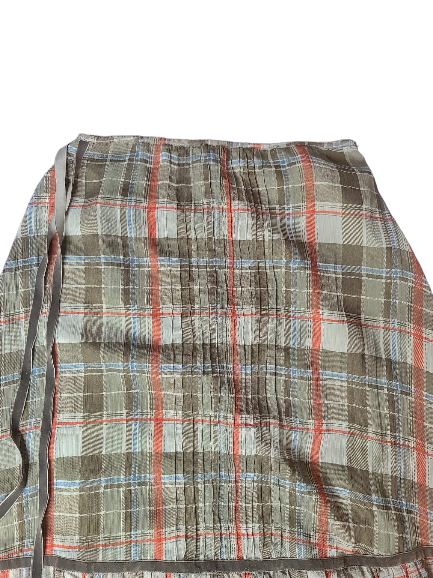 Y2k plaid maxi skirt