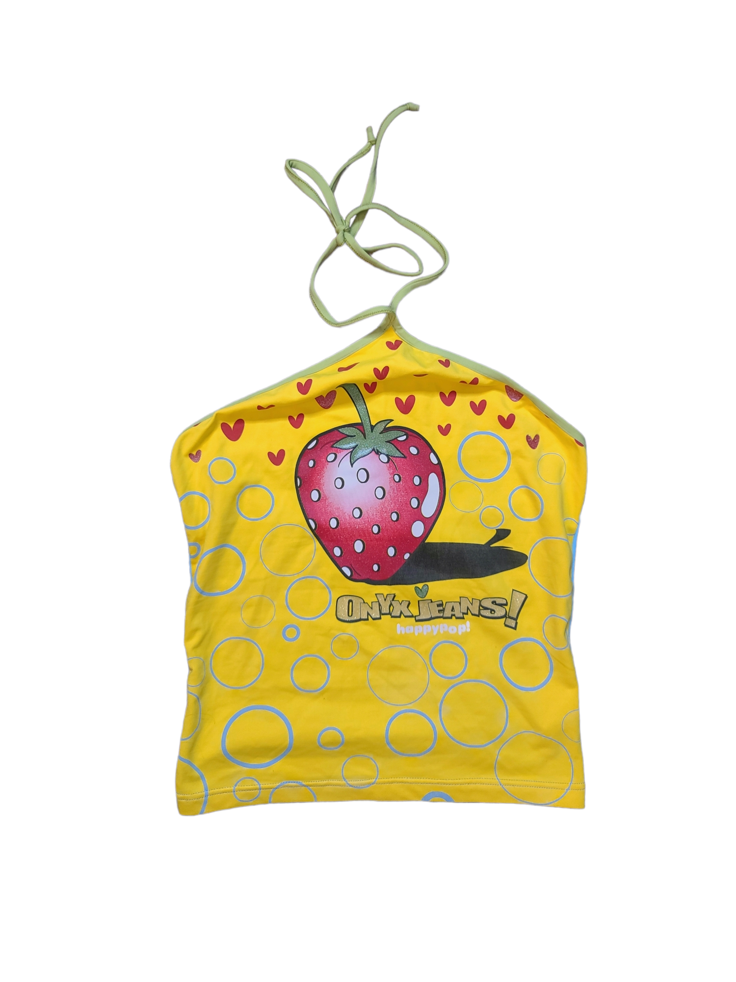 Strawberry backless y2k printed top harajuku gyaru kidcore mcbling 