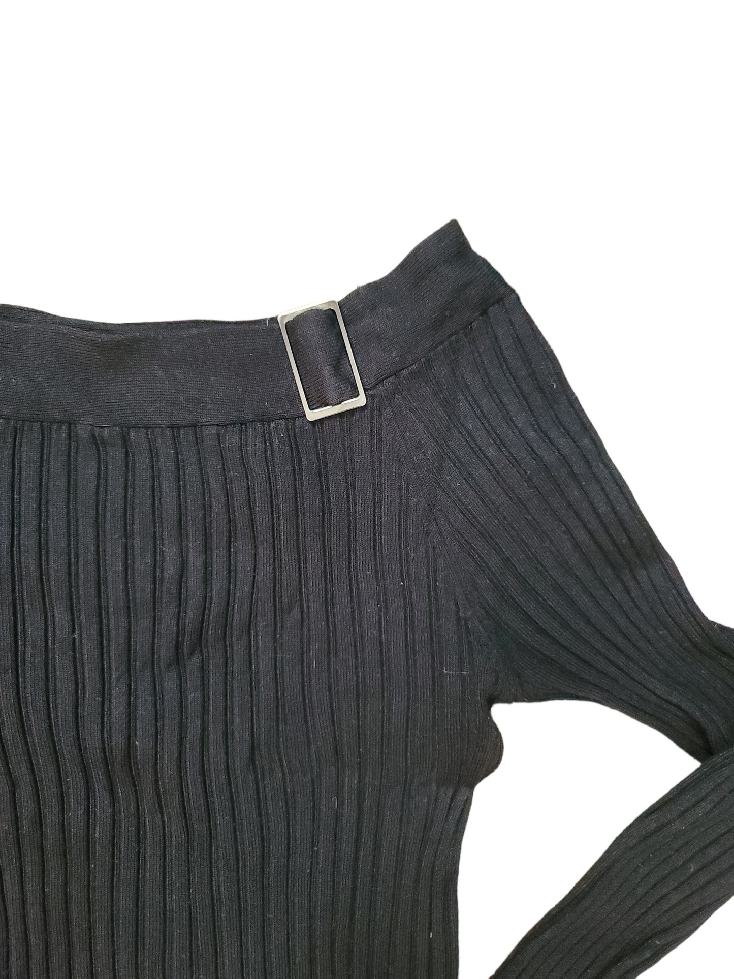 Y2k black off-shoulder sweater