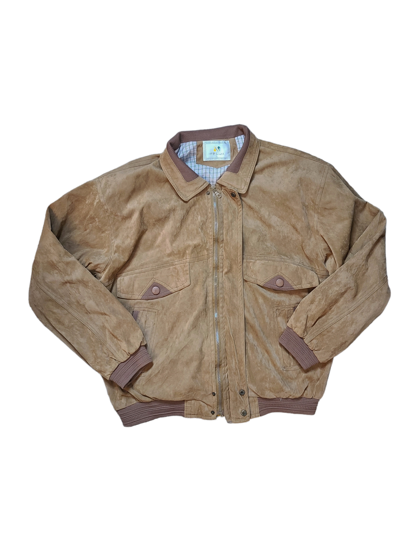 Oversize 90s jacket grunge veste vintage blouson daim 