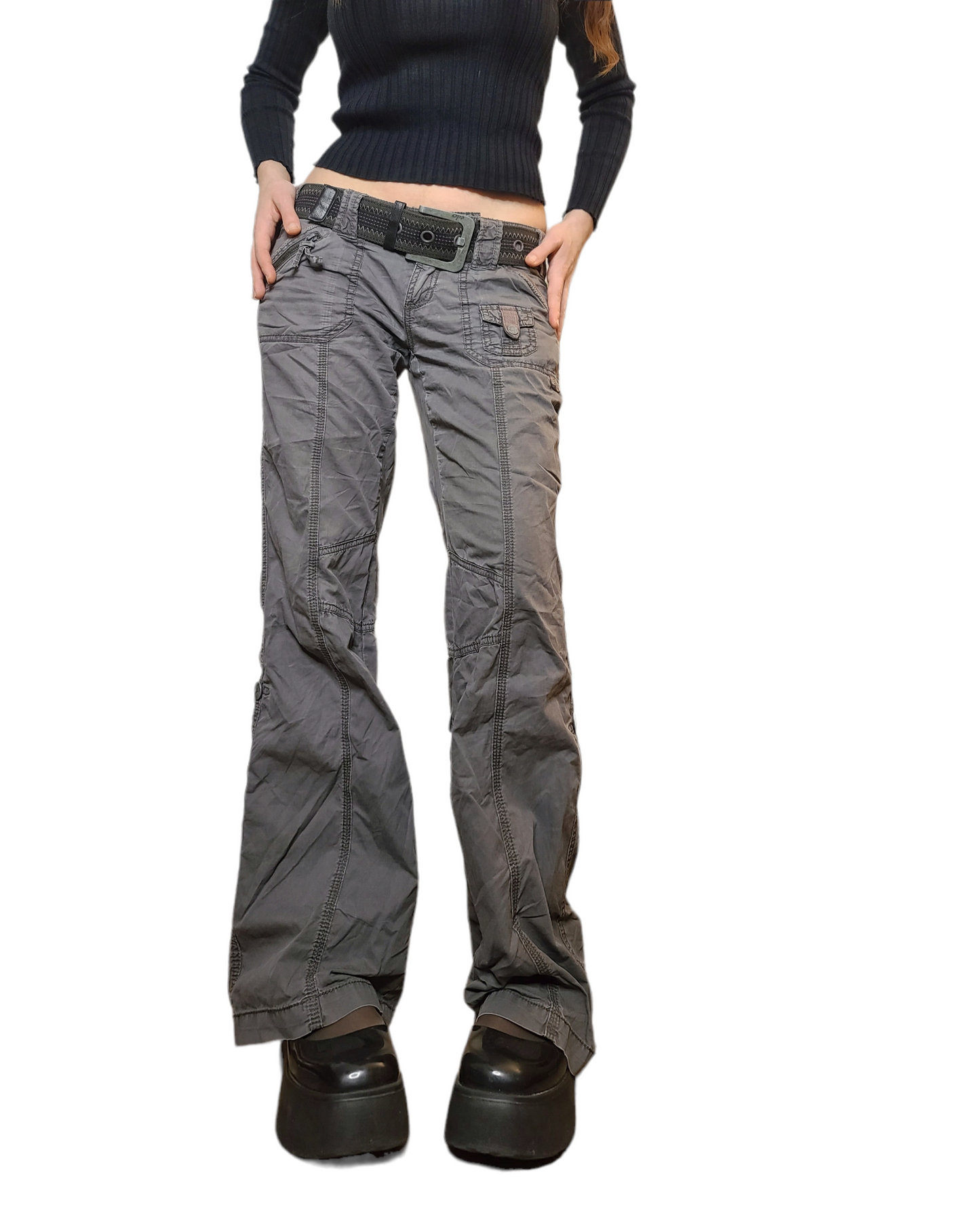 90s vintage low waist cargo