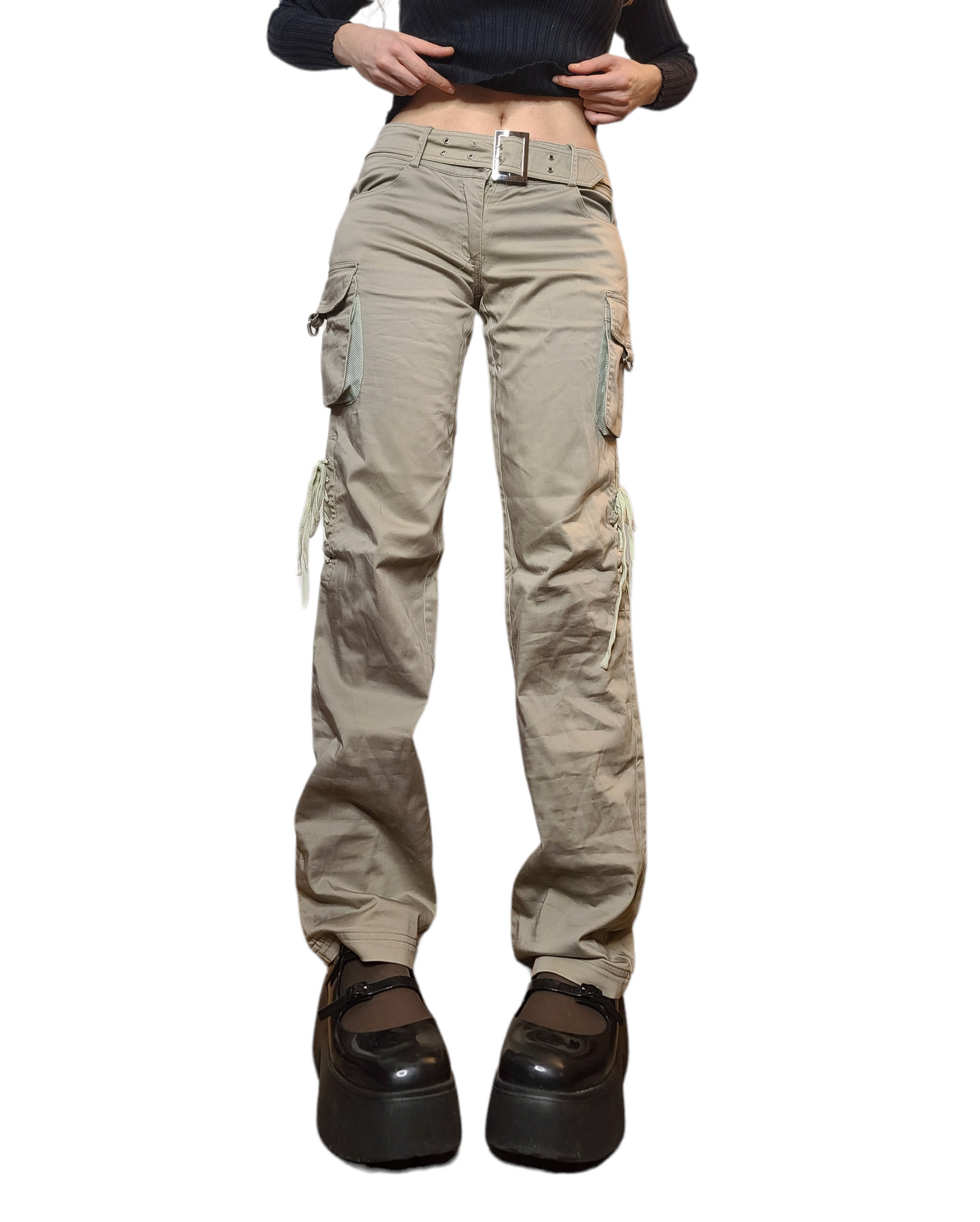 Lace up y2k mcbling gorpcore denim pants archive acubi