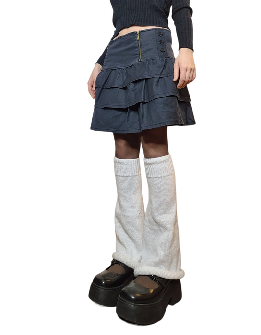 Y2k ruffled mini skirt vintage downtown volants 