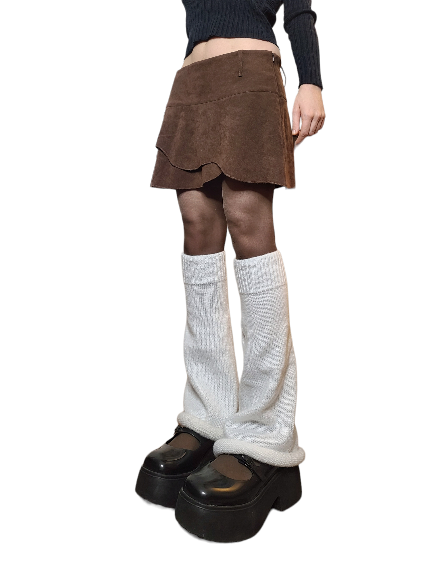 Ruffled downtown bohemian mini skirt y2k 2000 vintage