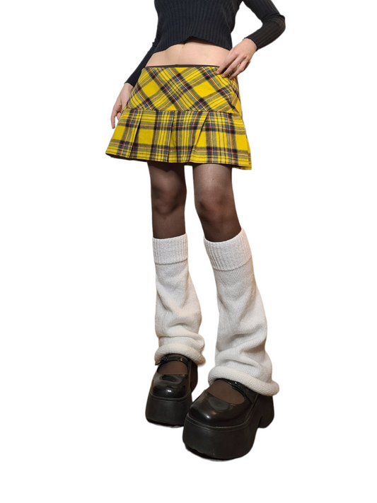 90s mini skirt tartan plaid carreaux grunge pleated harajuku 