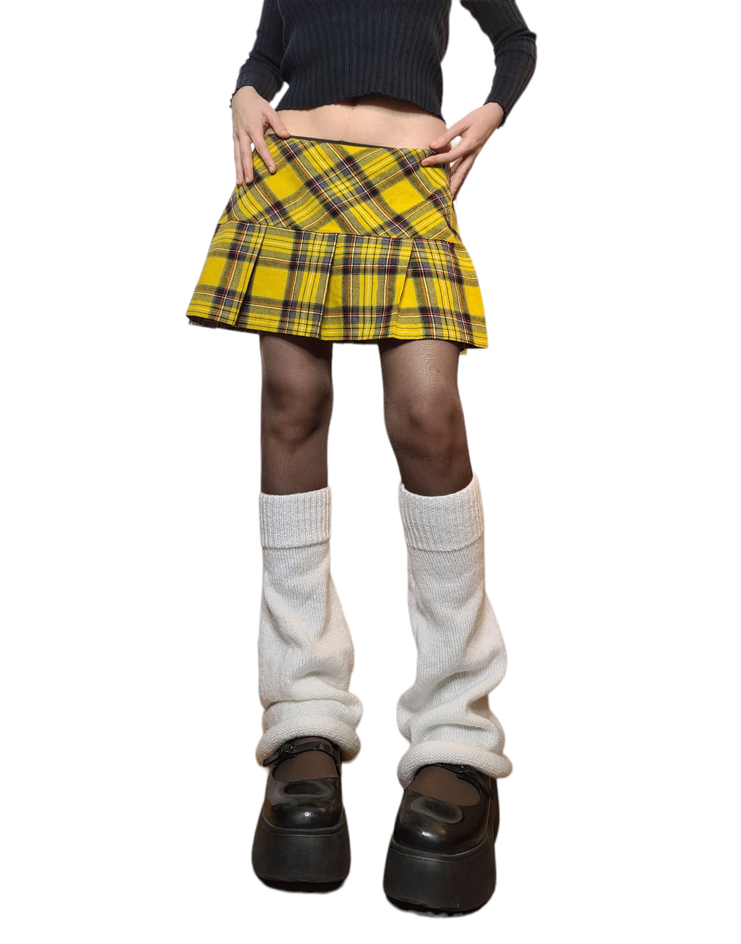 90s plaid mini skirt