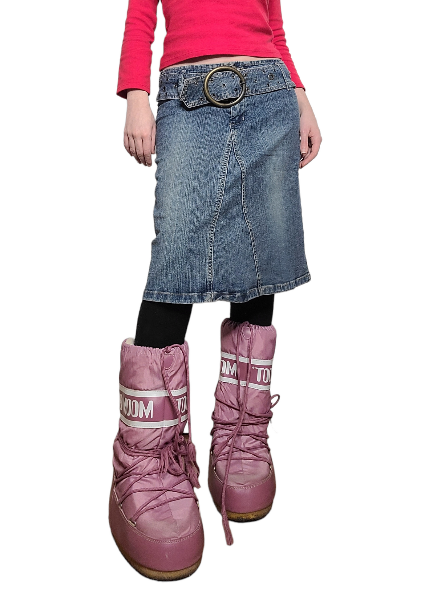 90s grunge denim skirt