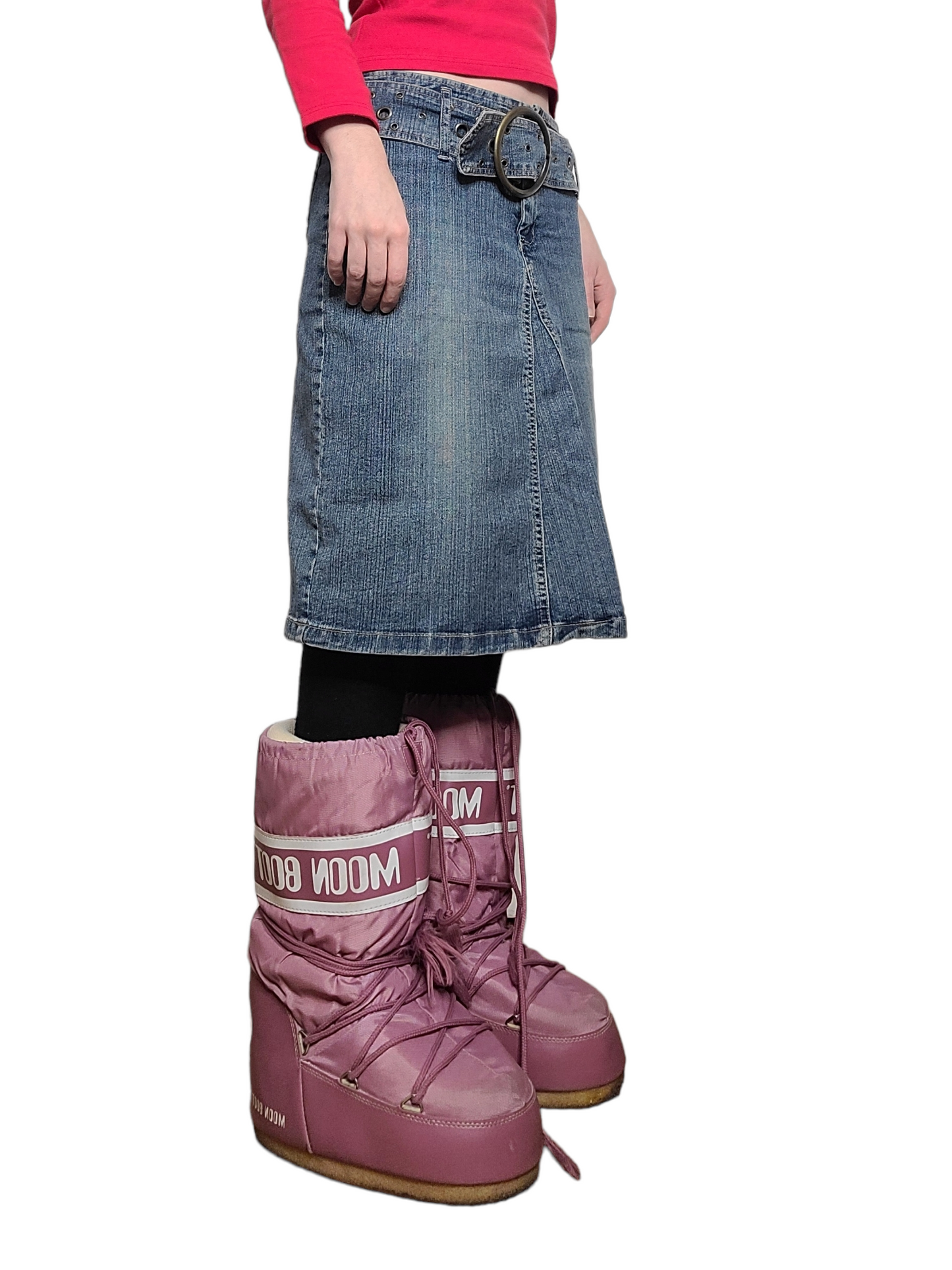 90s grunge denim skirt