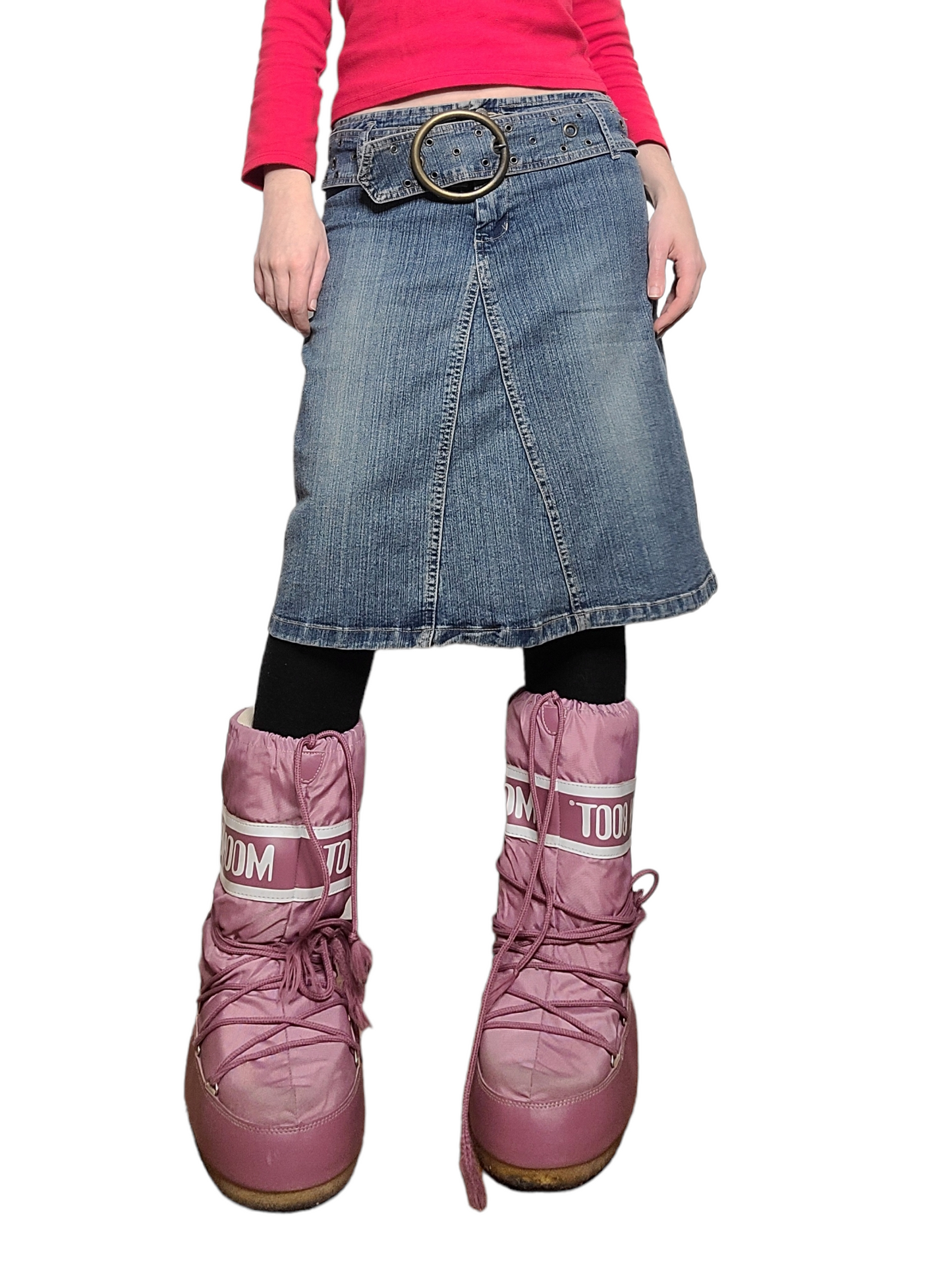 90s grunge denim skirt