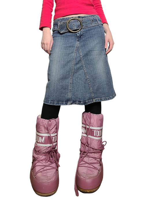 90s grunge denim skirt