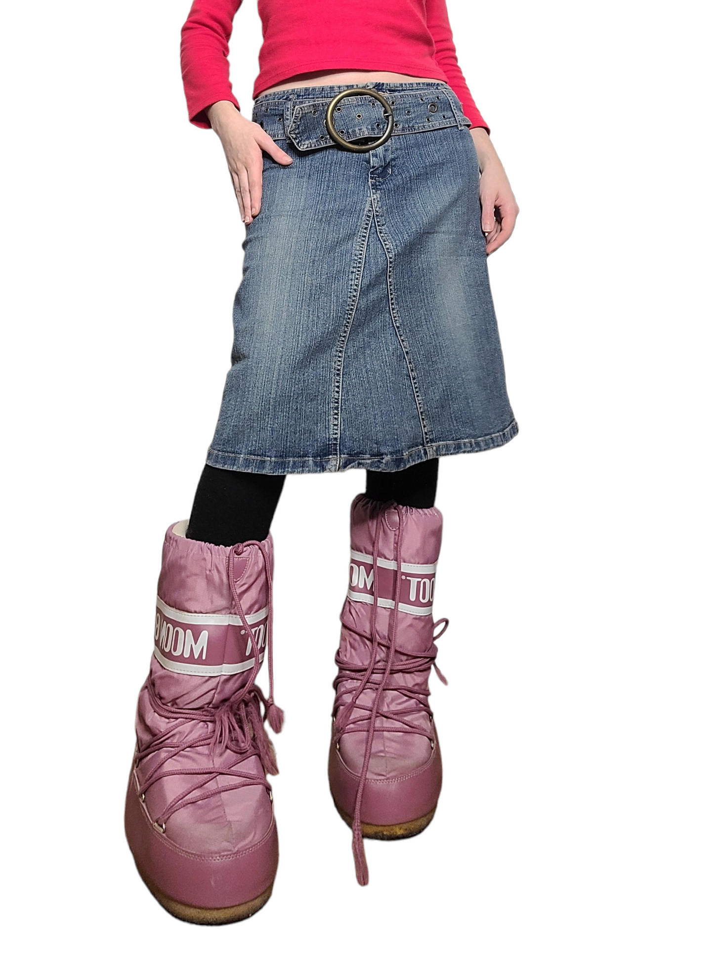 90s grunge denim skirt