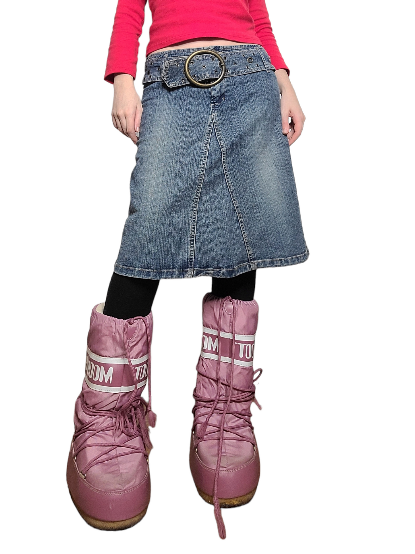 90s grunge denim skirt