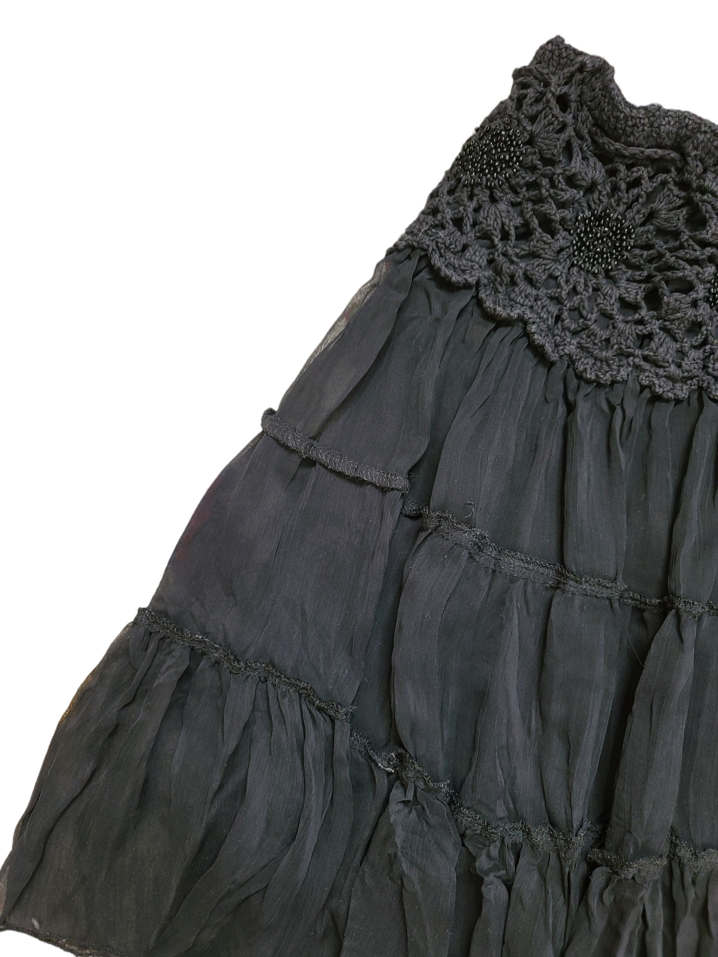 Y2k fairy lace ruffled skirt