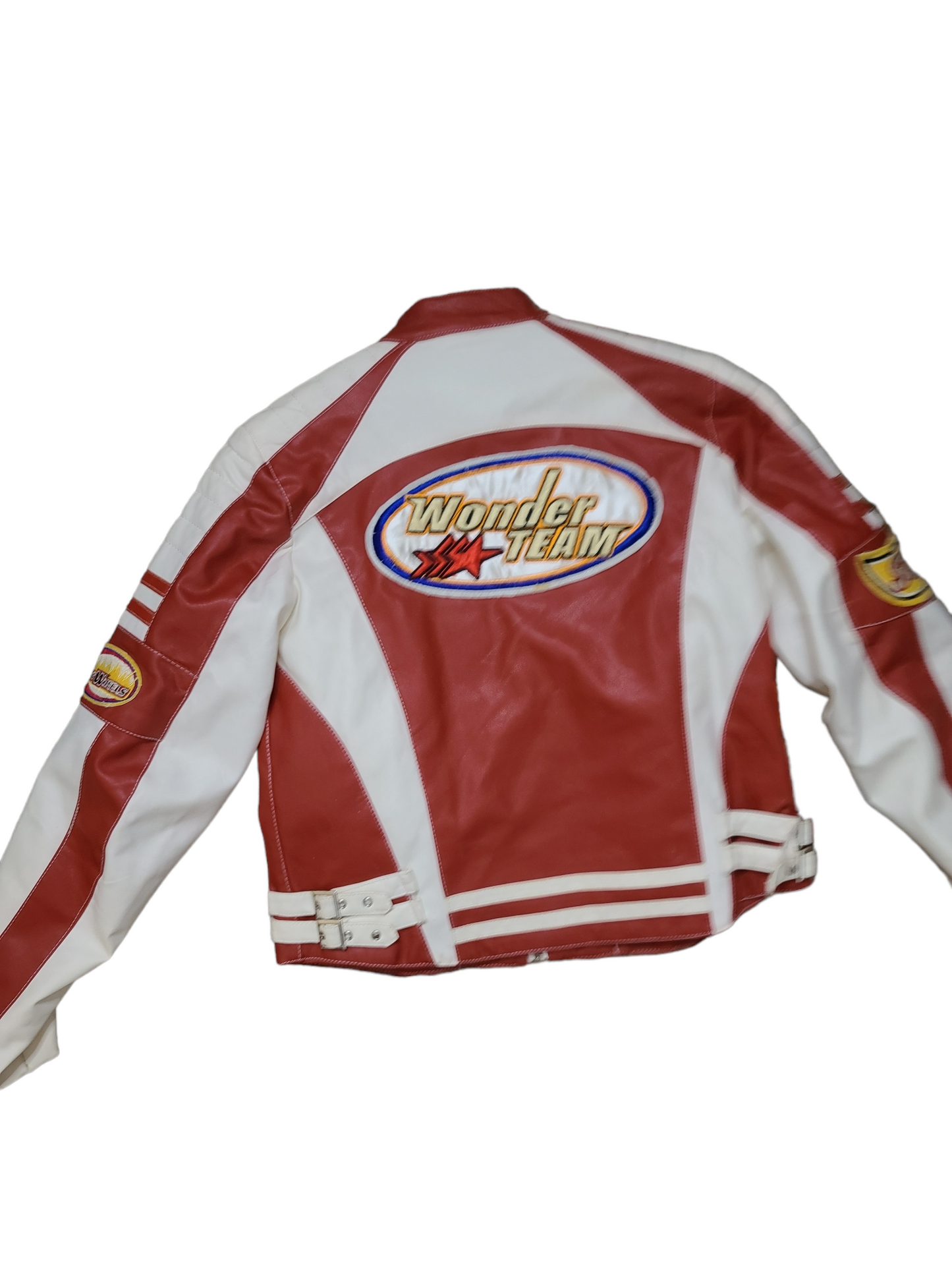 Red y2k biker jacket