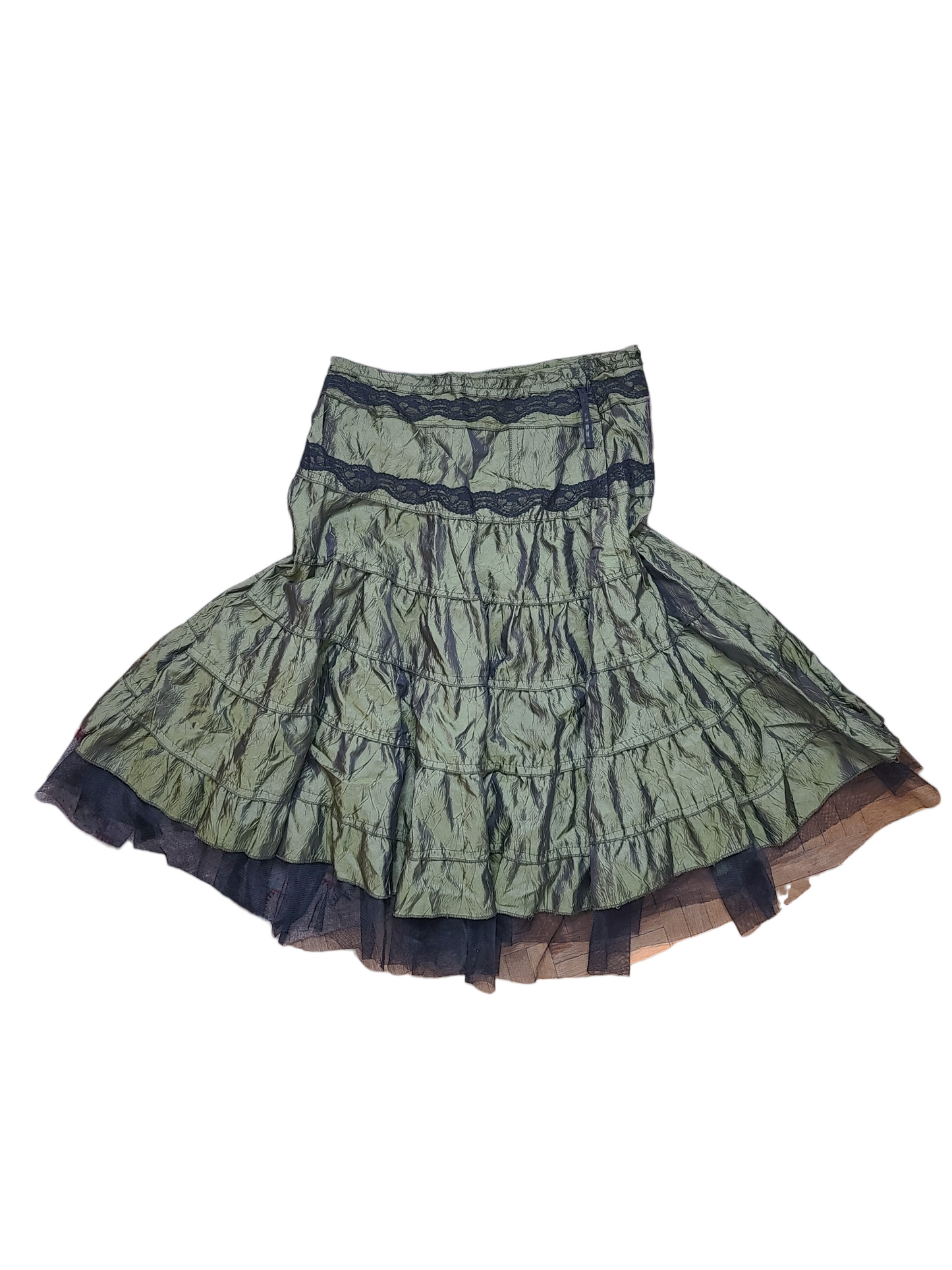 Y2k fairy lace ruffled skirt