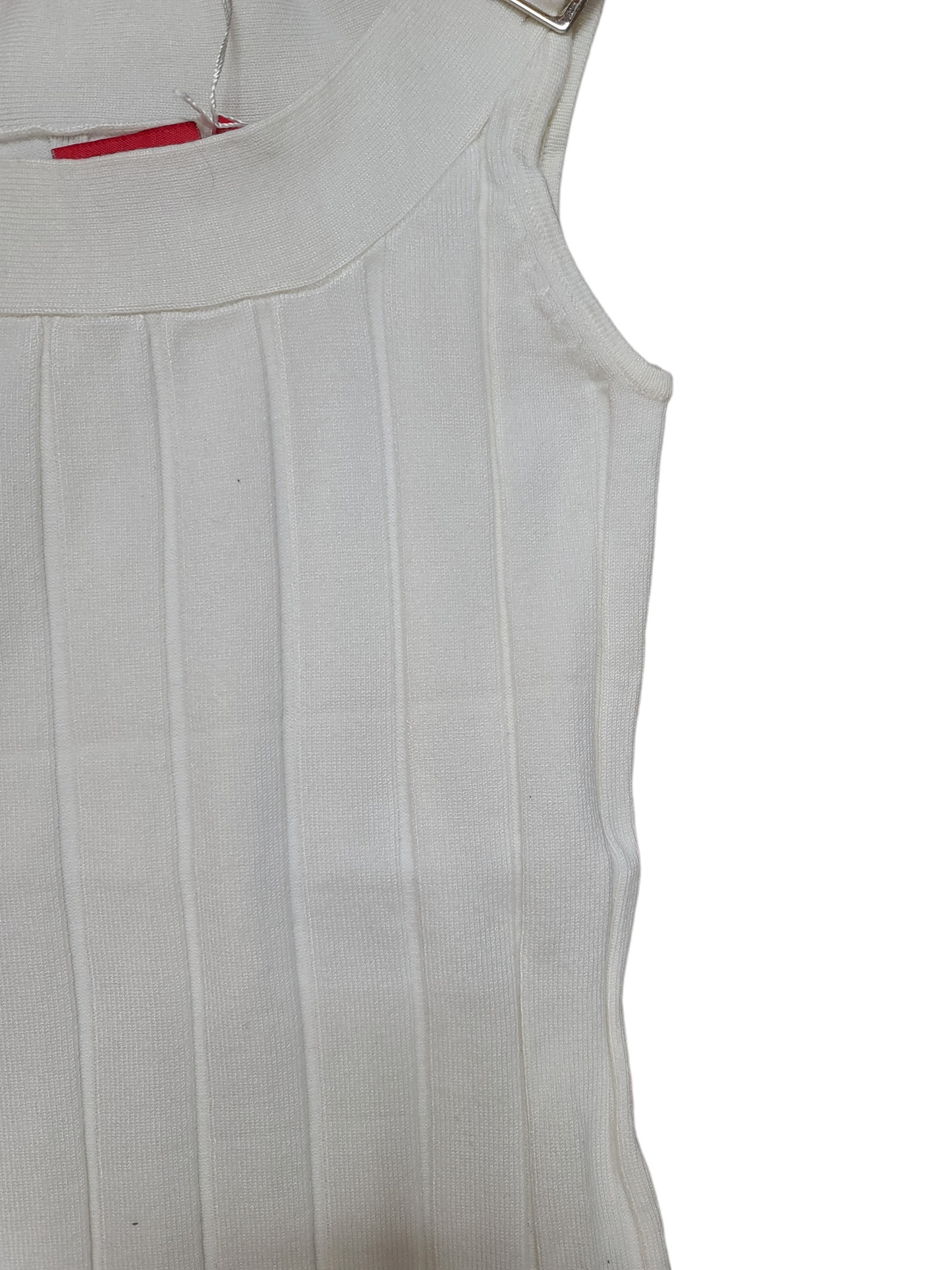 Y2k white ribbed top