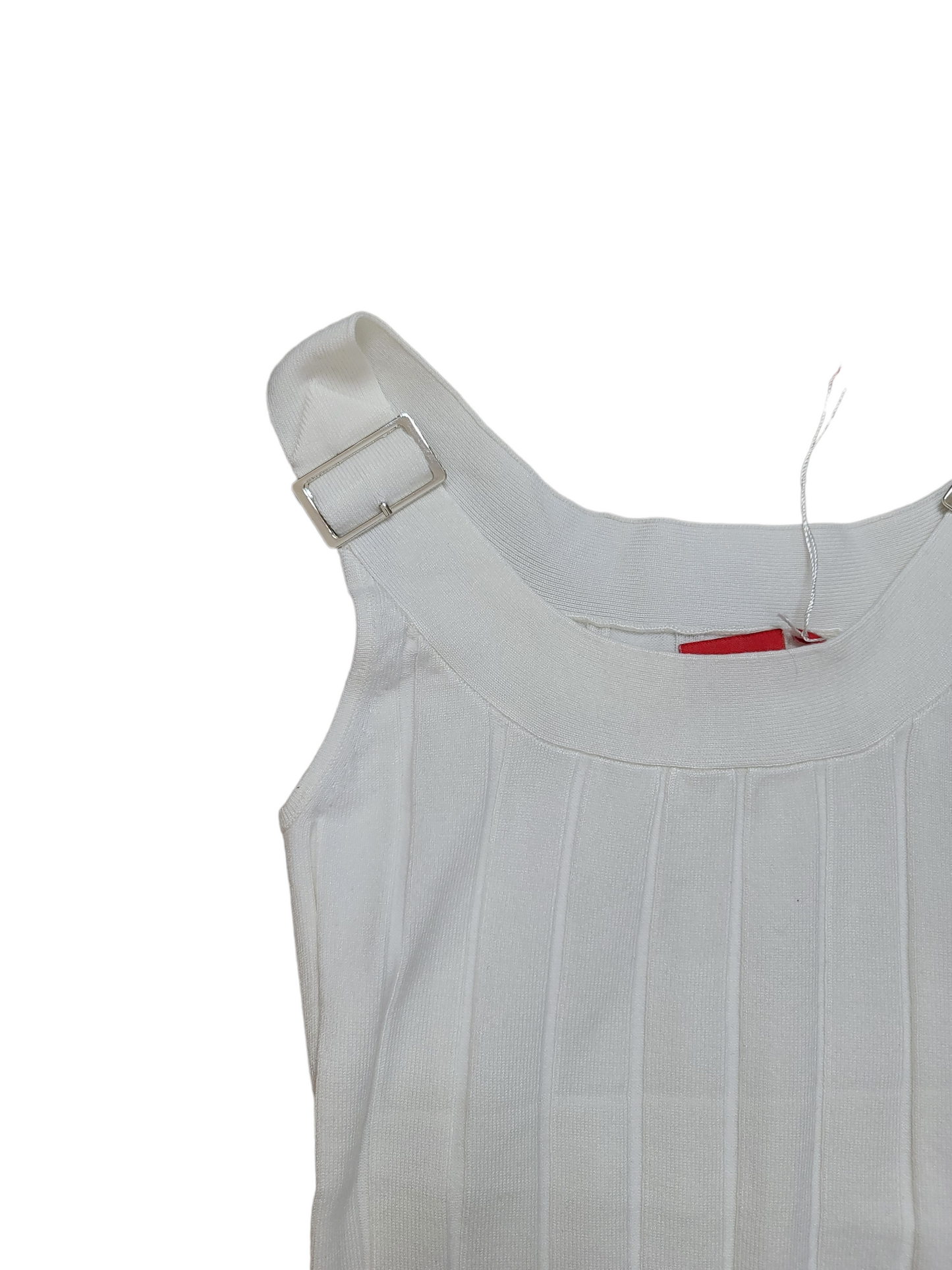 Y2k white ribbed top