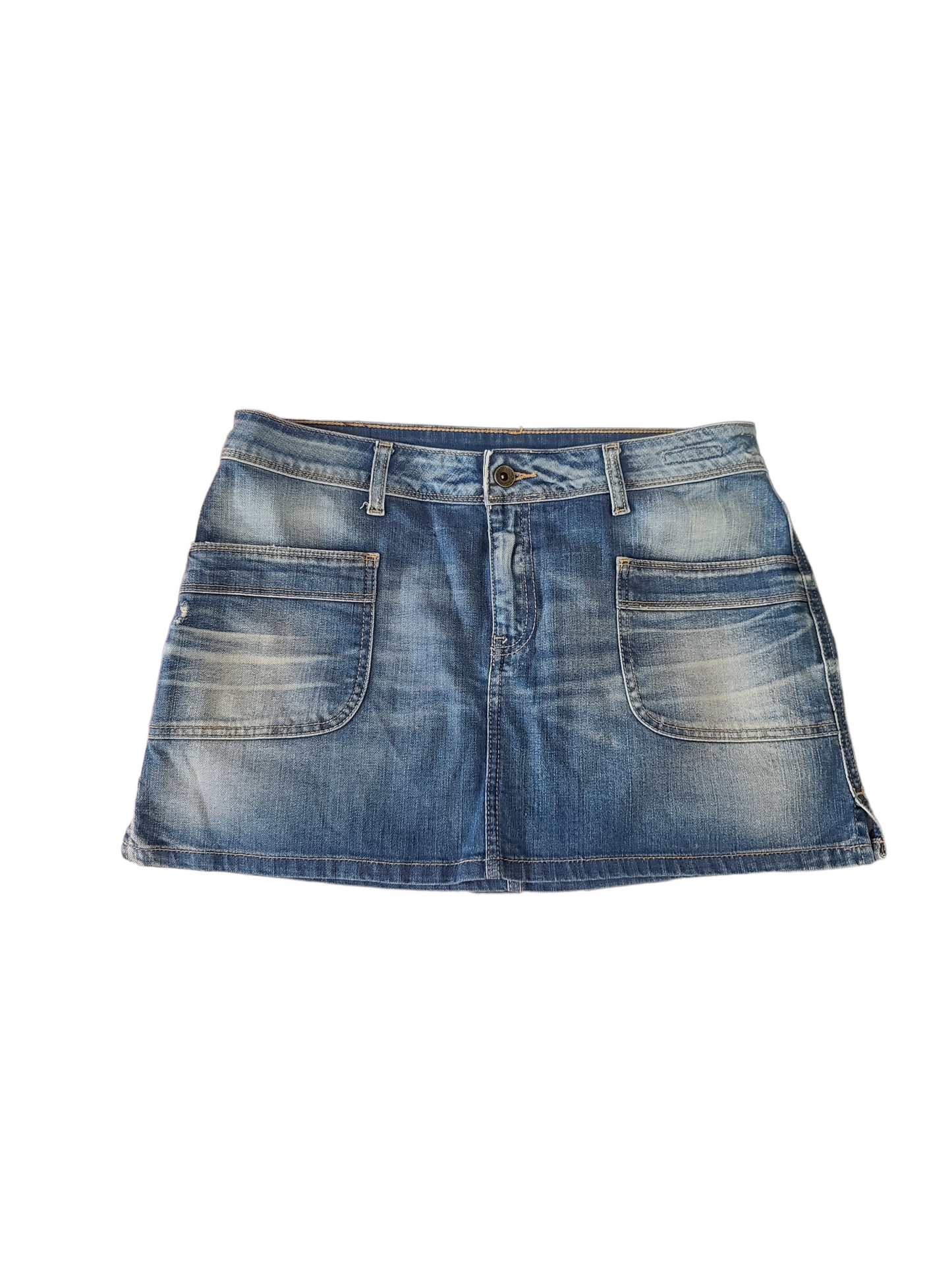Vintage y2k denim mini skirt