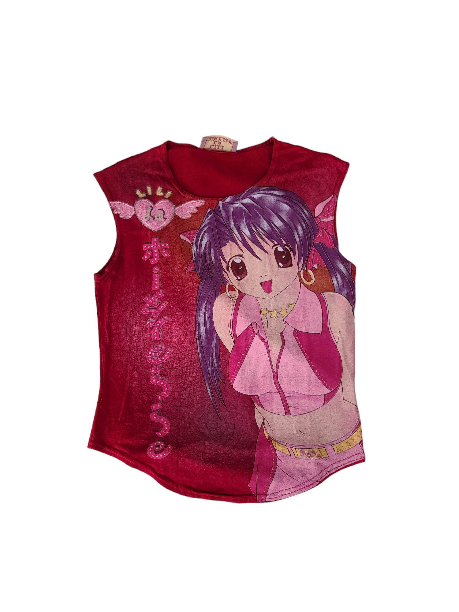 Harajuku manga y2k printed tank top