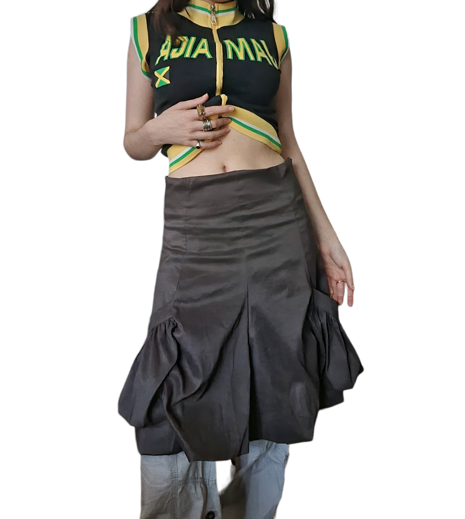 Dystopian y2k downtown harajuku skirt