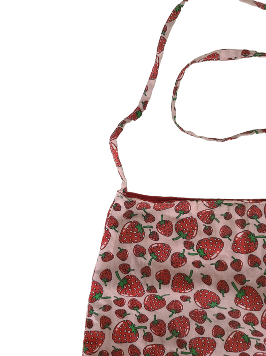 90s strawberry printed mini bag
