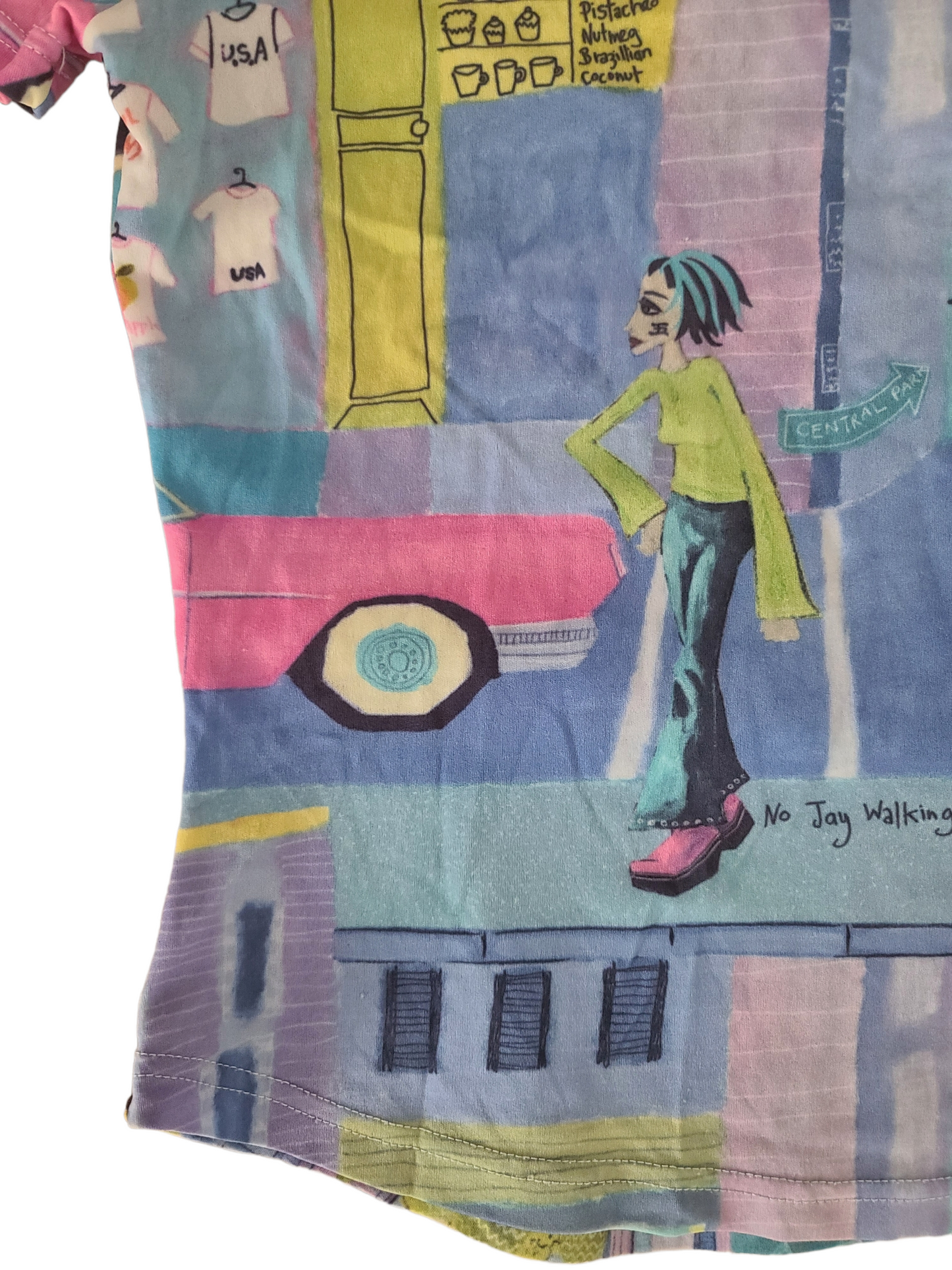 Harajuku New York colorfull 90s top