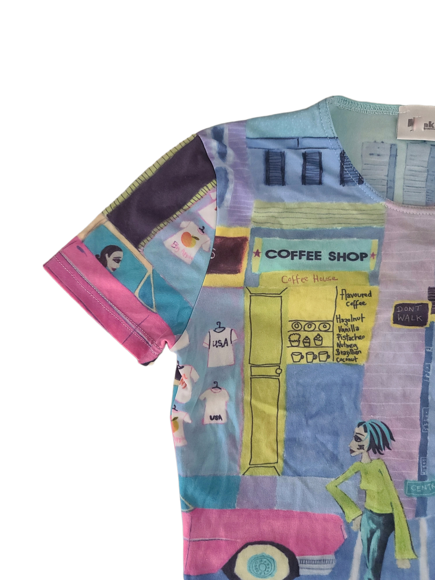 Harajuku New York colorfull 90s top