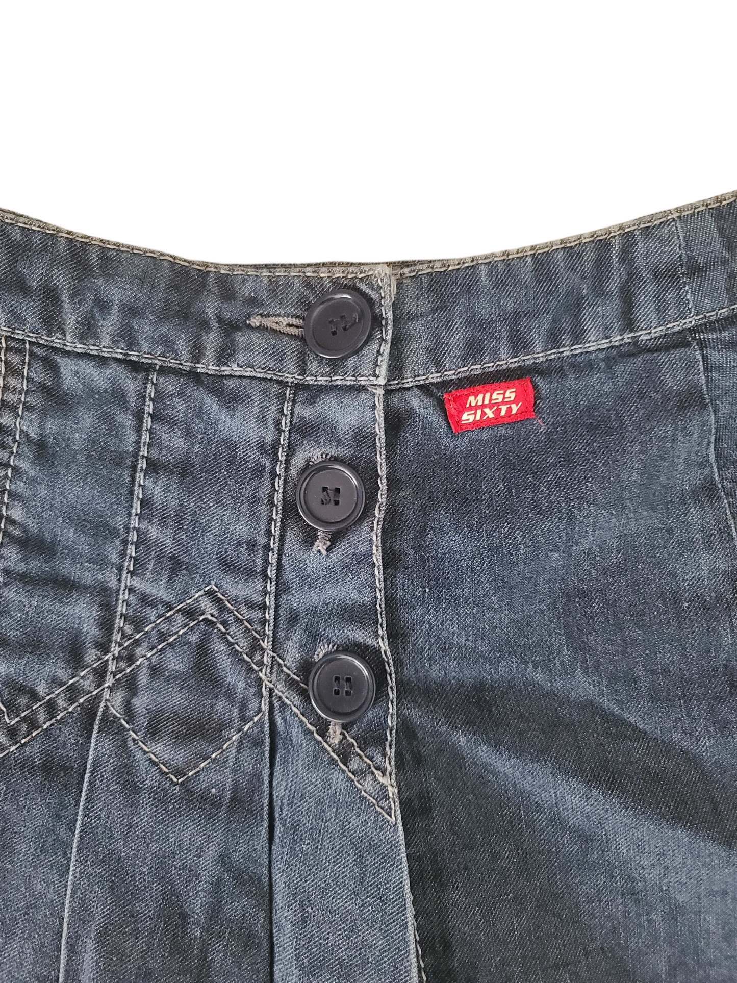 Miss Sixty denim pleated skirt