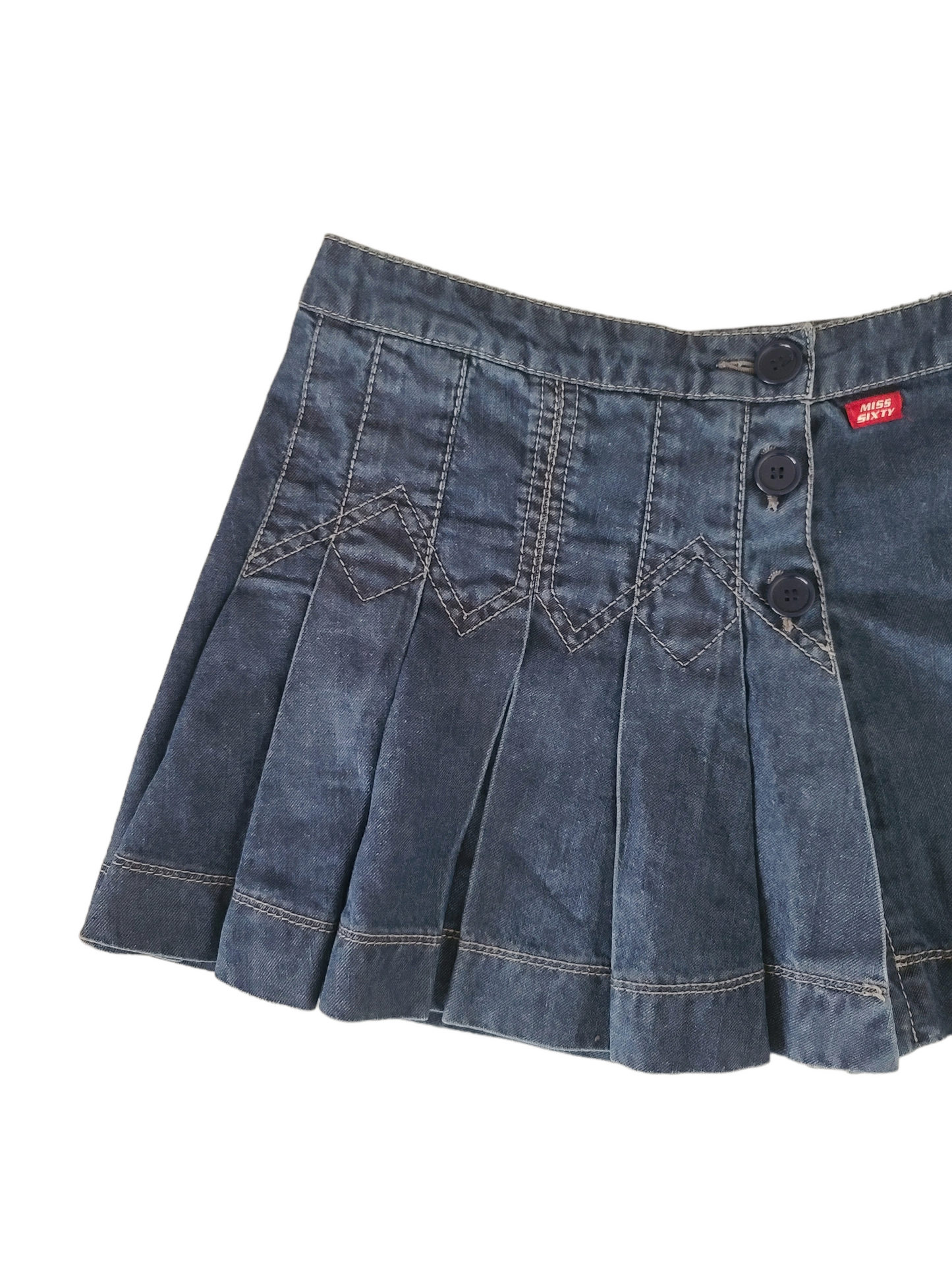 Miss Sixty denim pleated skirt